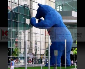 蓝色大熊艺术雕塑